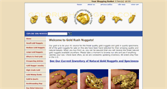 Desktop Screenshot of goldrushnuggets.com