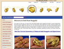 Tablet Screenshot of goldrushnuggets.com
